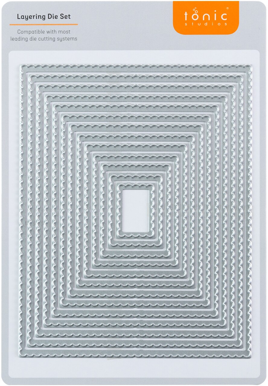 Tonic Studios Die Set-Scalloped Rectangular Layering Basic